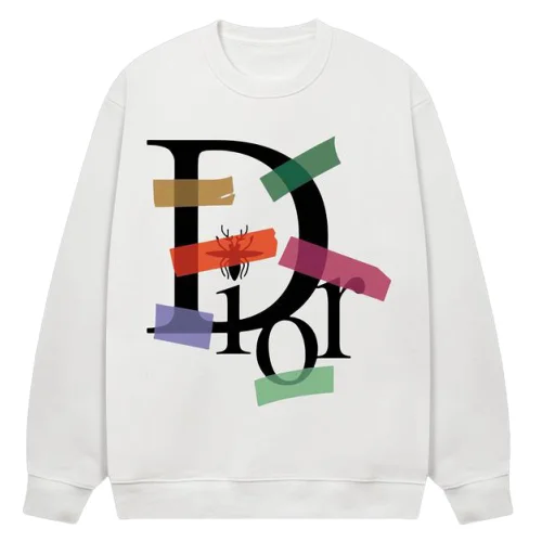 Свитшот Christian Dior Colorful Scotches Frontside Logo "White"