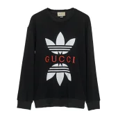 Свитшот Gucci X Adidas Two Halves Of The Logo "Black"