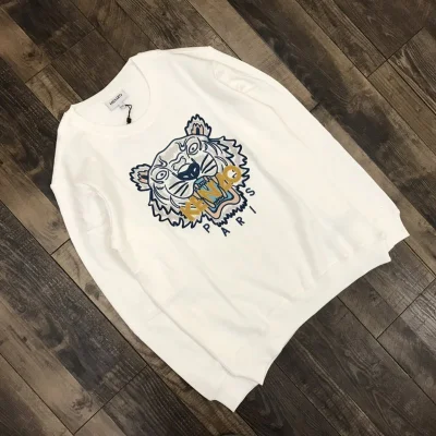 Свитшот Kenzo With An Animalistic Tiger Logo "White" фото № 2