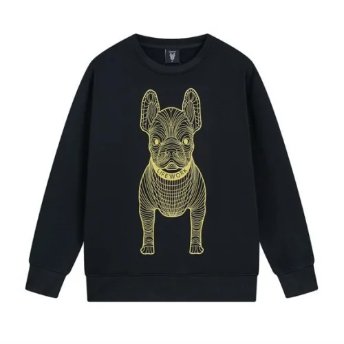 Свитшот Life Work With Dog Print "Black/Yellow"