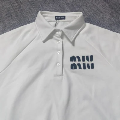 Свитшот Miu Miu Frontside Left Round Logotype Miu Miu "White" фото № 4