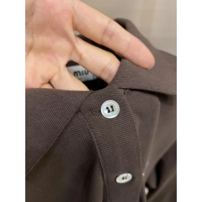 Свитшот Miu Miu White Frontside Logo MIU MIU "Brown" фото № 5