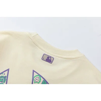 Свитшот MLB Big Crooked Logo Behind "Cream" фото № 3