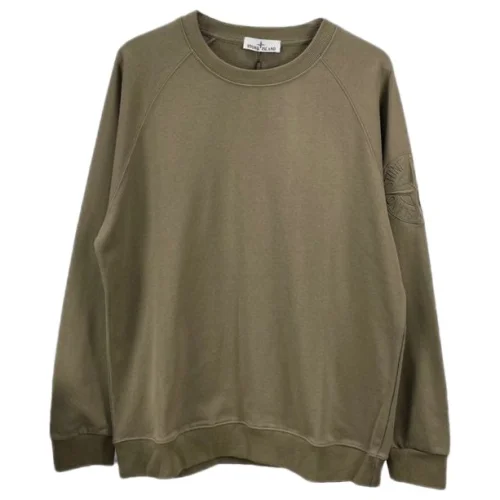 Свитшот Stone Island With Brand Logo On The Sleeve - Monochrome "Brown"