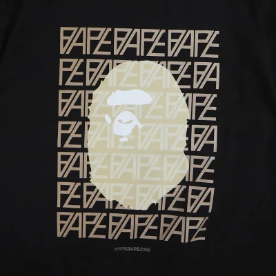 Футболка A Bathing Ape Text Print "Black" фото № 4