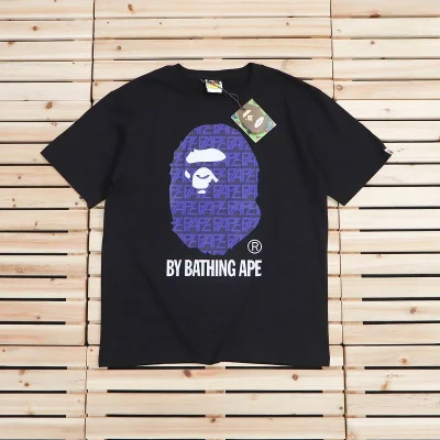 Футболка A Bathing Ape Big Ape Head Whith Text "Black" фото № 3