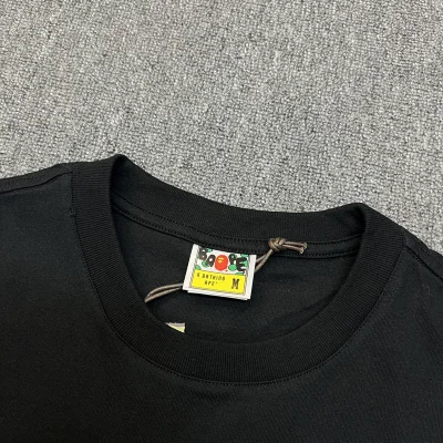 Футболка A Bathing Ape Brand Logo With Monkey "Black/Red" фото № 3