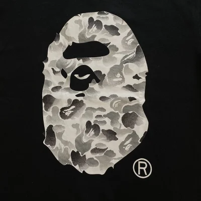 Футболка A Bathing Ape Monkeys Head "Black" фото № 3