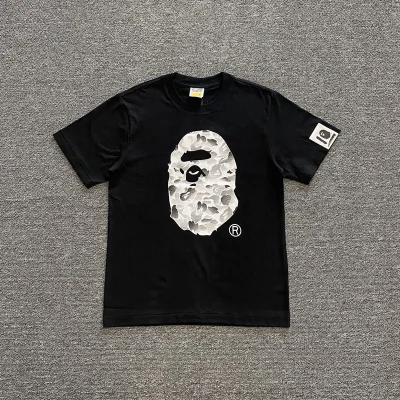 Футболка A Bathing Ape Monkeys Head "Black" фото № 4