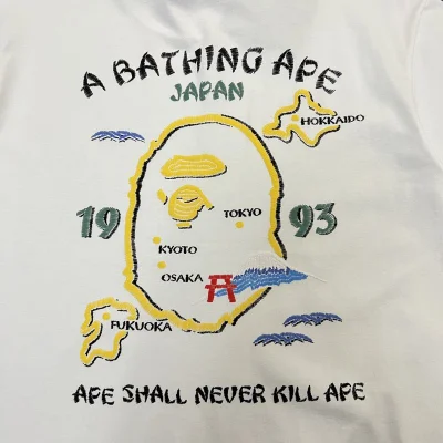 Футболка A Bathing Ape Shall Never Kill "White" фото № 6