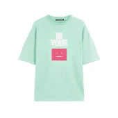Футболка Acne Studios Square Emoji "Turquoise"