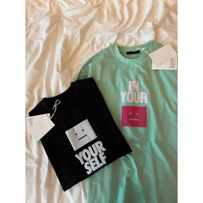 Футболка Acne Studios Square Emoji "Turquoise" фото № 2