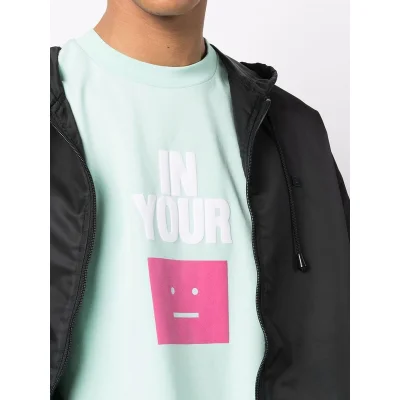 Футболка Acne Studios Square Emoji "Turquoise" фото № 3