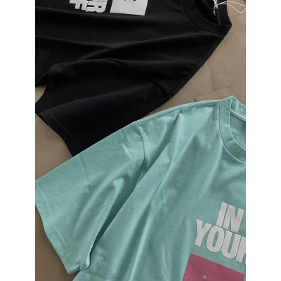 Футболка Acne Studios Square Emoji "Turquoise" фото № 9