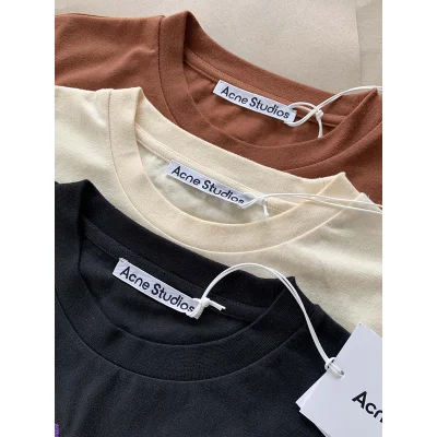 Футболка Acne Studios Base Color With Logo "Brown" фото № 7