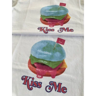 Футболка Acne Studios Kiss Me "White" фото № 6