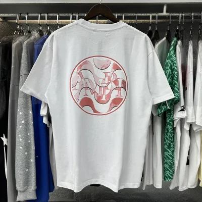 Футболка Amiri Pink Circle And Logo "White" фото № 3 Футболка Amiri Pink Circle And Logo "White" фото № 3