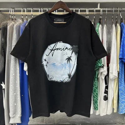 Футболка Amiri Resort Club Two Palms Trees In Circle "Black" фото № 7