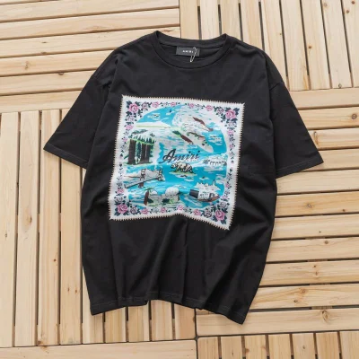 Футболка Amiri The Golden State "Black" фото № 2