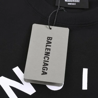 Футболка Balenciaga X Adidas With Text Logo And Emblem "Black" фото № 5