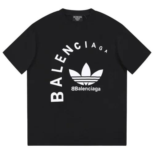 Футболка Balenciaga X Adidas With Text Logo And Emblem "Black"