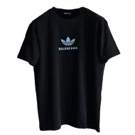Футболка Balenciaga X Adidas With Blue Logo - Base "Black"