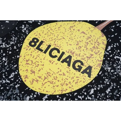 Футболка Balenciaga Ball Pear And Wise Man Print "Black" фото № 3