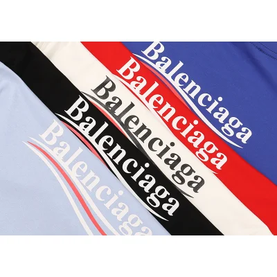 Футболка Balenciaga Brand Classics "Blue/White" фото № 3