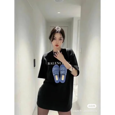 Футболка Balenciaga Picture of Shoes "Black" фото № 2