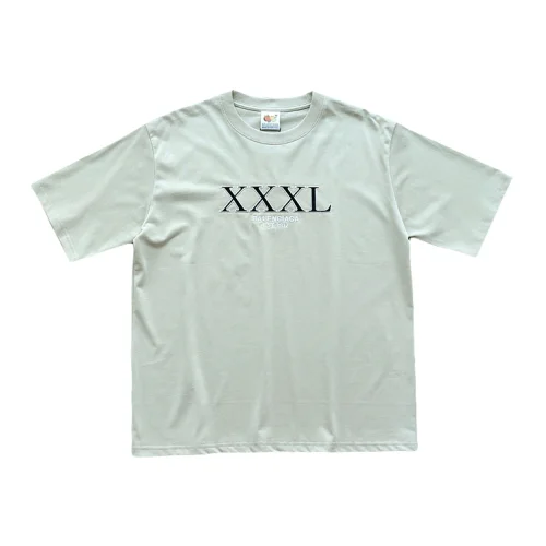Футболка Balenciaga With Print And Logo "Beige"