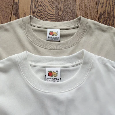 Футболка Balenciaga With Print And Logo "Beige" фото № 6