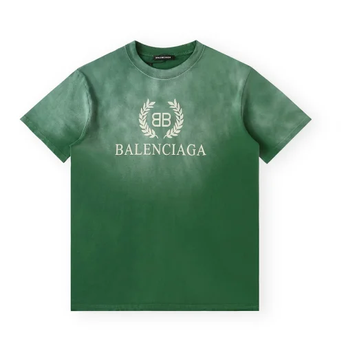 Футболка Balenciaga Laurel Wreath and Logo "Green"