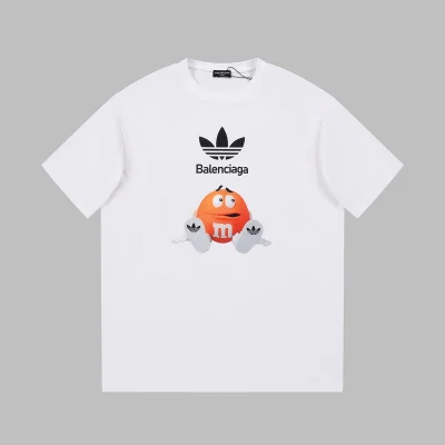 Футболка Balenciaga X Adidas With A Chocolate Candy Print "White" фото № 2