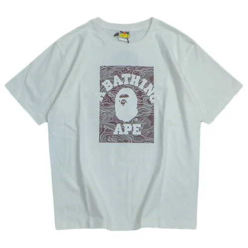 Футболка Bape Lines Inside Rectangle Front "White"