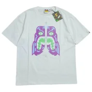 Футболка Bape Zipper Splits Face "White"