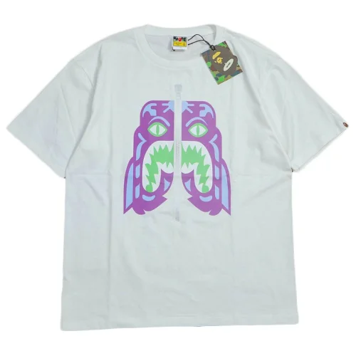 Футболка Bape Zipper Splits Face "White"