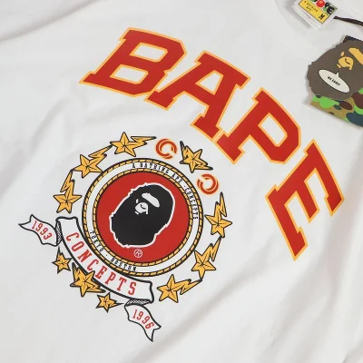 Футболка Bape Logo Inside Circle Of Stars "White" фото № 3