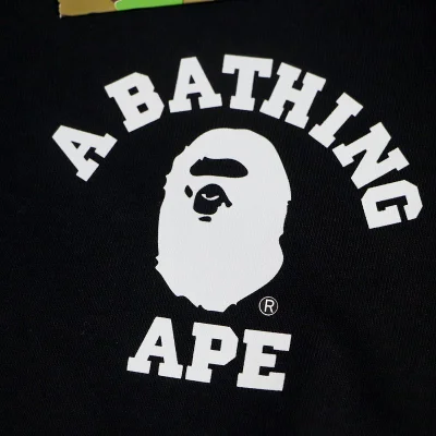 Футболка Bape Back Inscription Apes Together Strong "Black" фото № 4