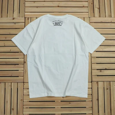 Футболка Bape Camouflage Logo With Hieroglyphs "White" фото № 2