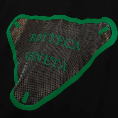 Футболка Bottega Veneta Crystal With The Inscription "Black" фото № 4