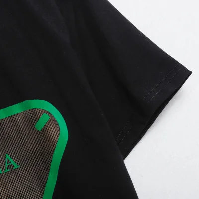 Футболка Bottega Veneta Crystal With The Inscription "Black" фото № 5