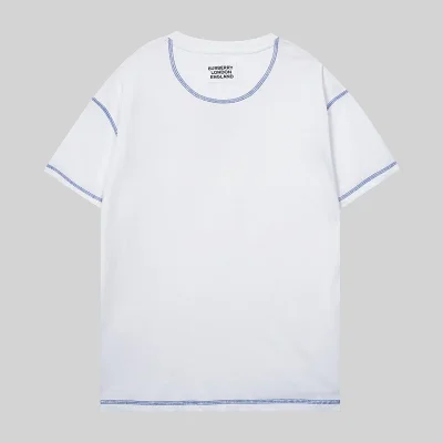 Футболка Burberry With Blue Edging "White" фото № 4