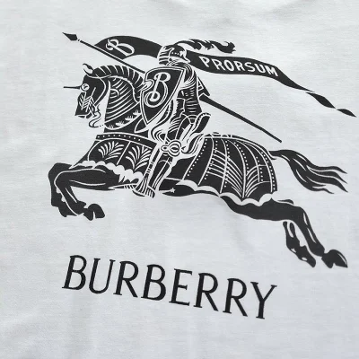 Футболка Burberry Textual Logo "White" фото № 5