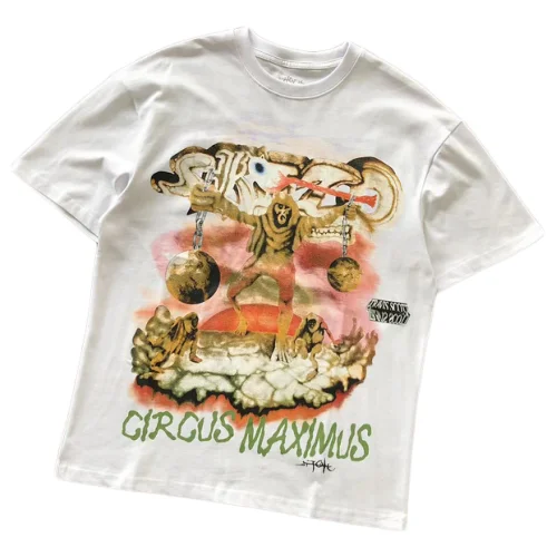 Футболка Cactus Jack Merch Image With Lettering Circus Maximus "White"