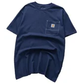Футболка Carhartt With Logo On The Pocket "Blue"