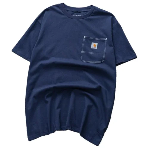 Футболка Carhartt With Logo On The Pocket "Blue"
