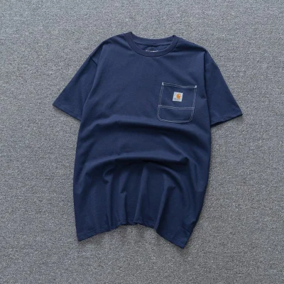 Футболка Carhartt With Logo On The Pocket "Blue" фото № 2