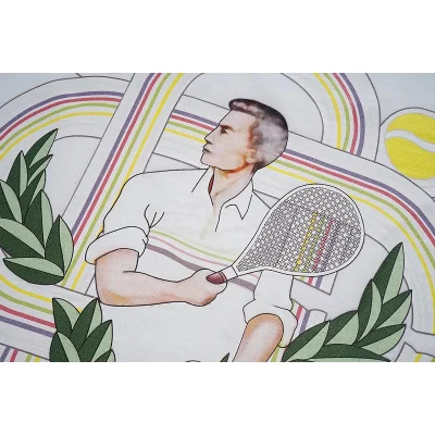Футболка Casablanca Man With Tennis Racket "White" фото № 3