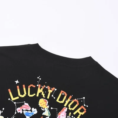 Футболка Christian Dior With Cartoon Print Of Constellations "Black" фото № 4