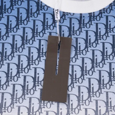 Футболка Christian Dior Half Painted "White/Blue" фото № 2